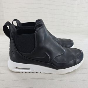 Nike Womens Air Max Thea Mid Black Leather Pull On Shoes 859550-001 Size 6